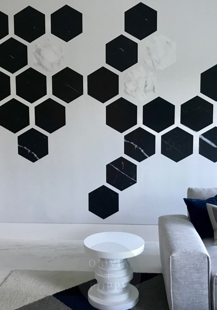 Hexagon Pattern Wall Mural Wallpaper