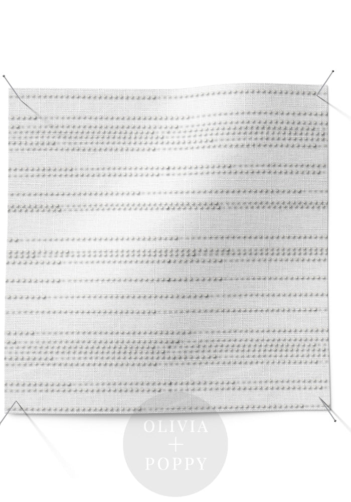 Morse Code Fabric White + Black / Yard