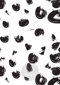 Bubble Stroke Wallpaper Paste The Wall (Traditional Vinyl) / Black + White