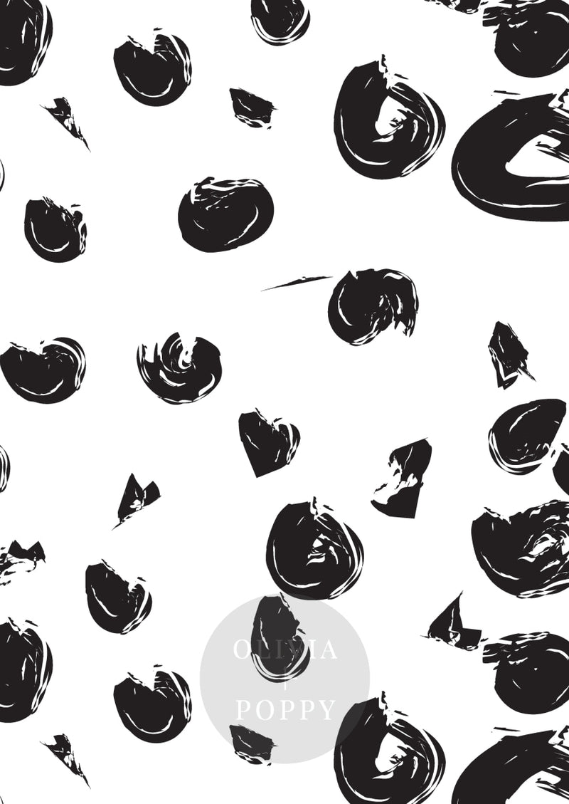 Bubble Stroke Wallpaper Paste The Wall (Traditional Vinyl) / Black + White
