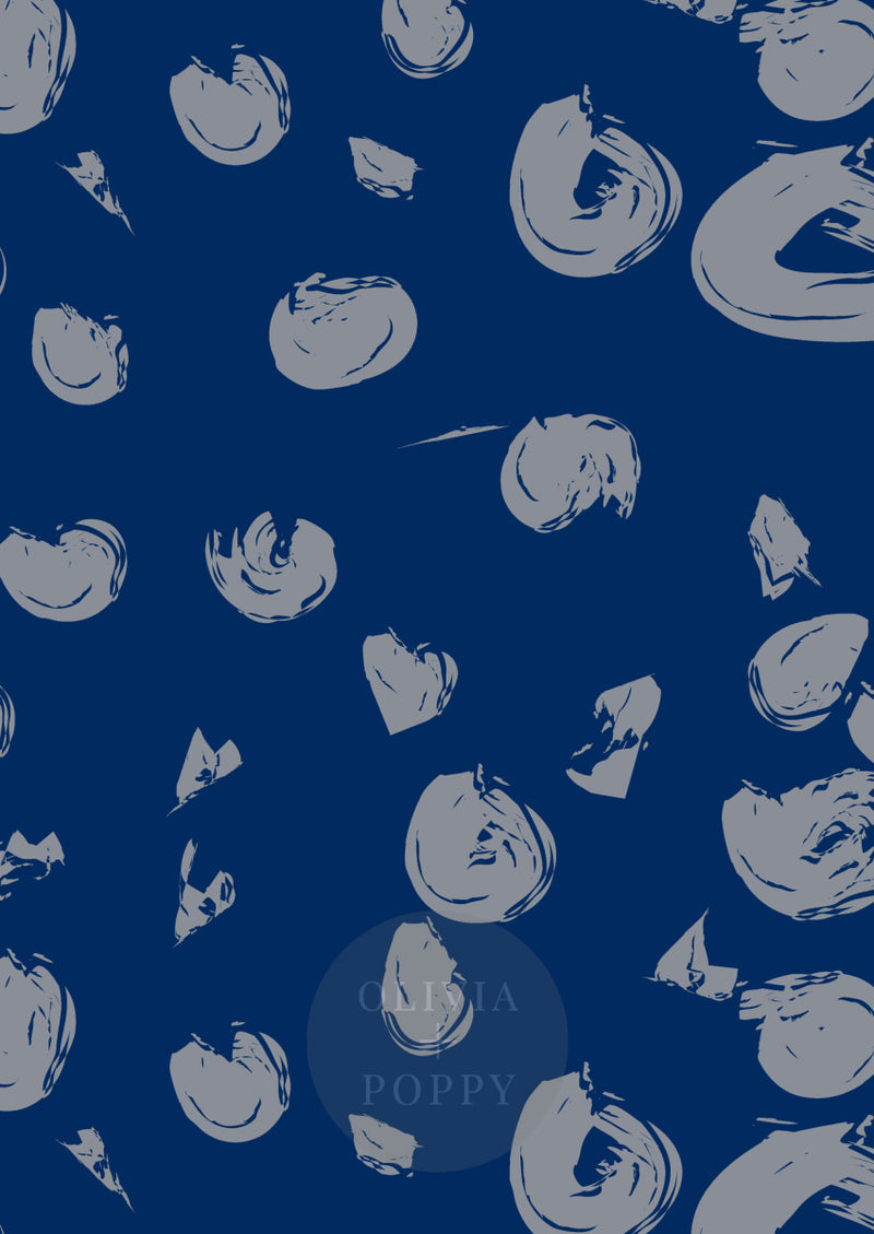 Bubble Stroke Wallpaper Paste The Wall (Traditional Vinyl) / Blue + Fog