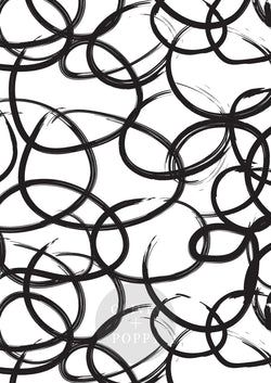 Circle Stroke Wallpaper Paste The Wall (Traditional Vinyl) / Black + White