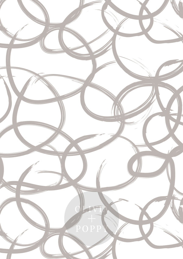 Circle Stroke Wallpaper Sample Paste The Wall (Traditional Vinyl) / White + Stone