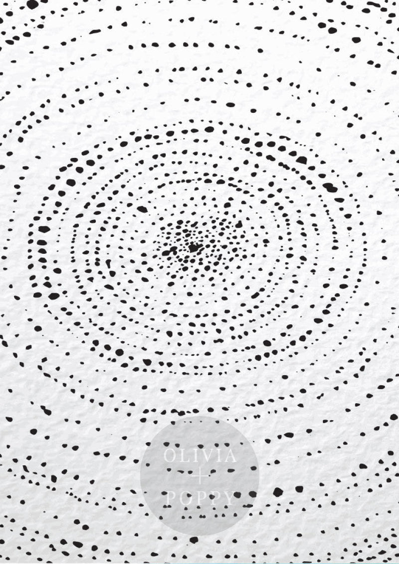 Dot Texture Wall Mural 8 Ft X 12 / Black + White Self-Adhesive (Removable) Wallpaper