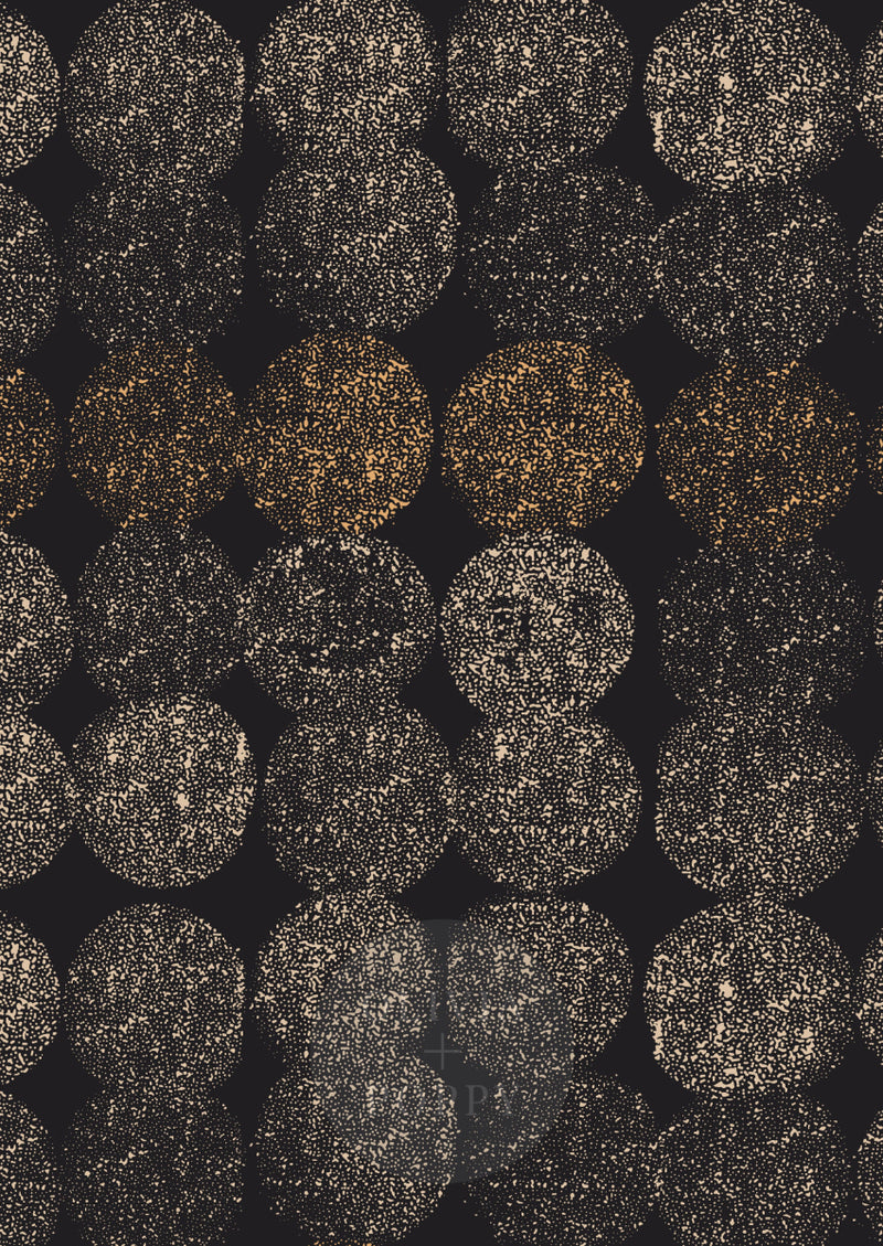 Dotted Line Paste The Wall (Traditional Vinyl) / Black + Neutrals Wallpaper