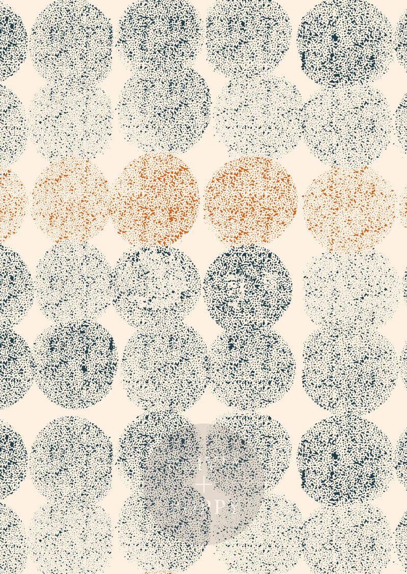 Dotted Line Paste The Wall (Traditional Vinyl) / Blue + Orange Wallpaper