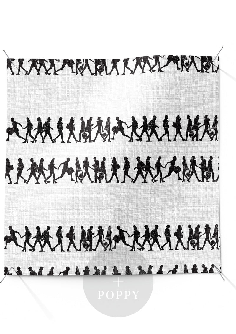 Downtown Fabric White + Black / Yard