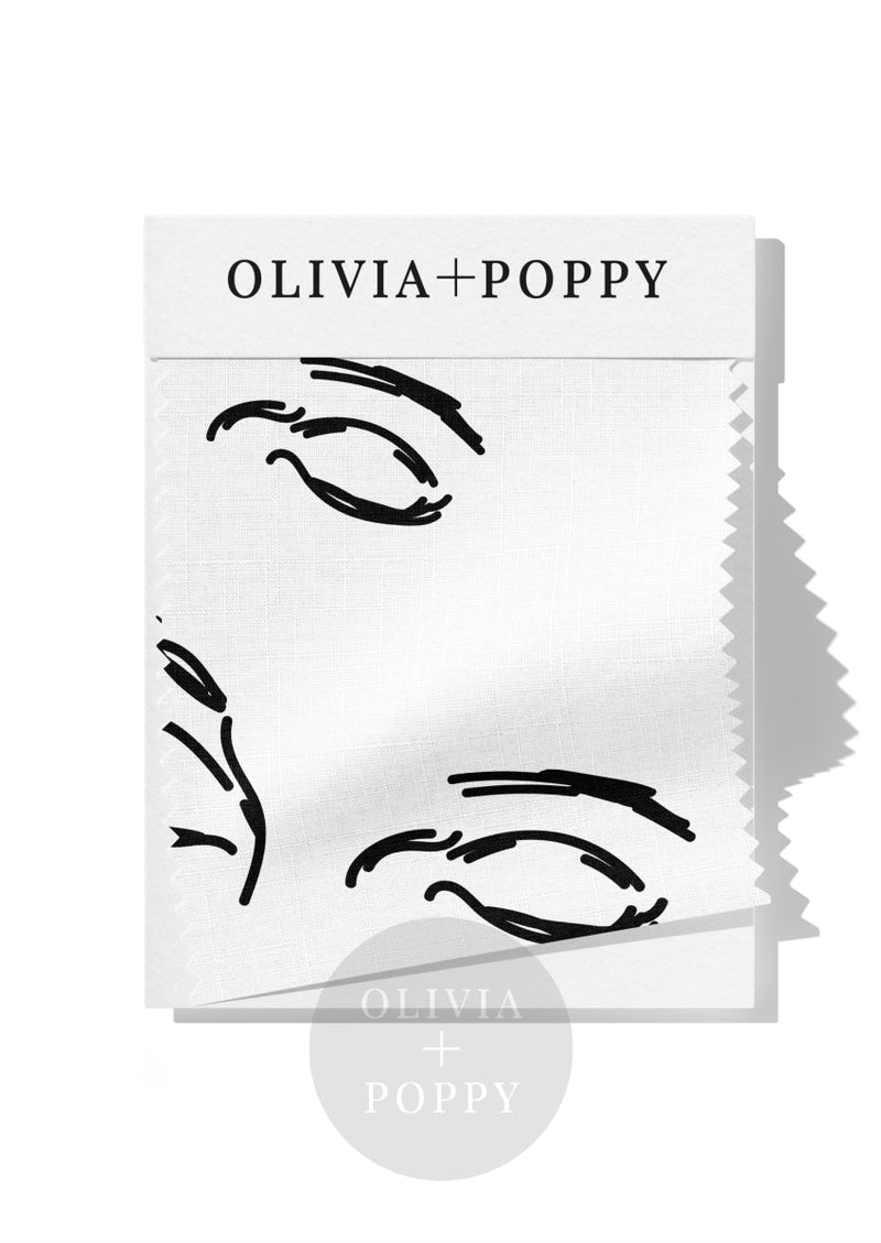Eye Spye Fabric White + Black / 8 X Swatch