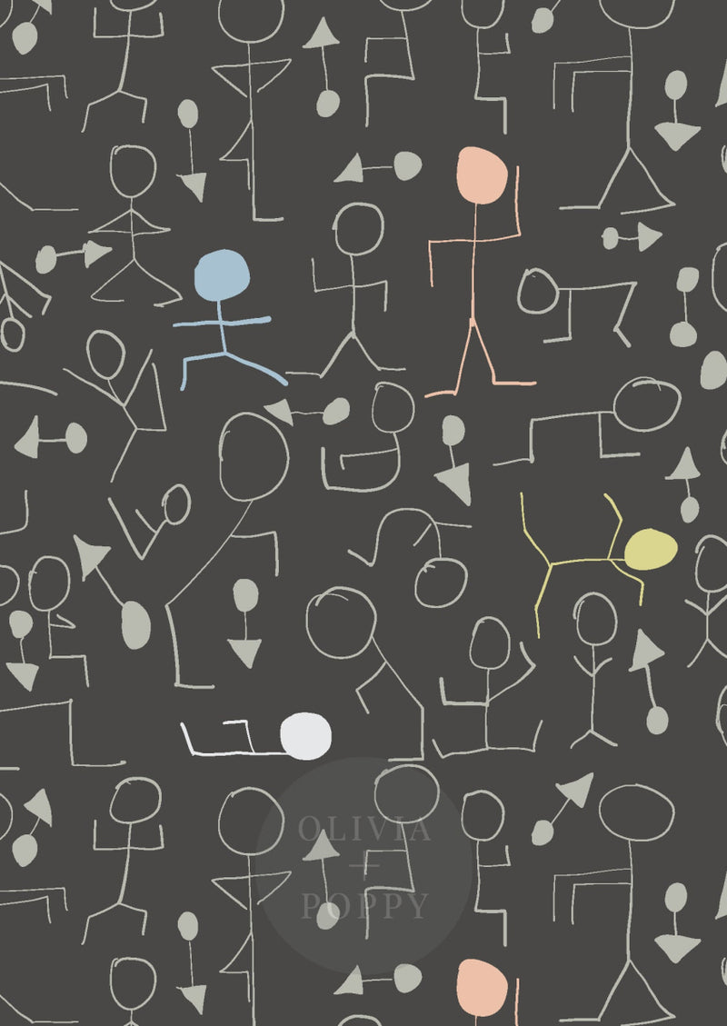 Find Your Center Dark Pastel / Paste The Wall (Traditional Vinyl) Wallpaper