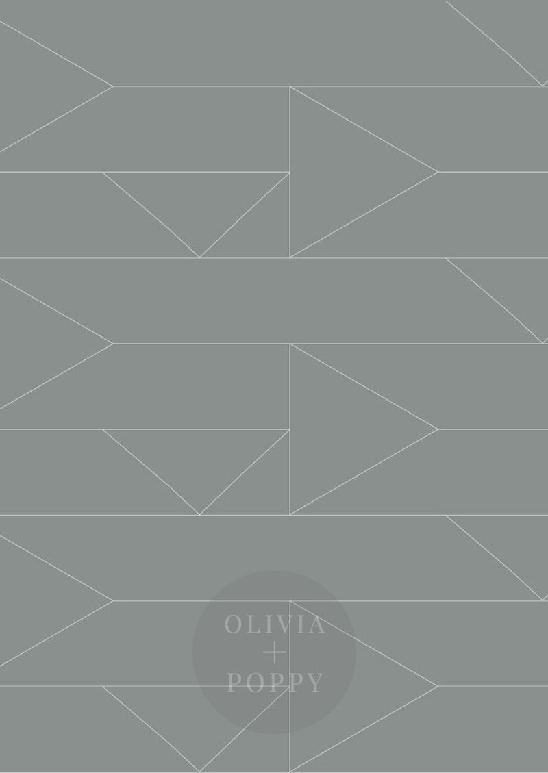 Flagged Wallpaper Sample Paste The Wall (Traditional Vinyl) / Grey + White