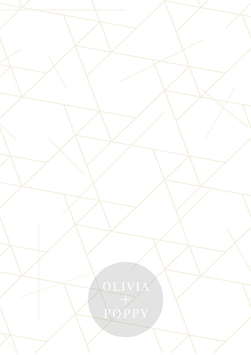 Geo Triangle Wallpaper Paste The Wall (Traditional Vinyl) / Nude + White