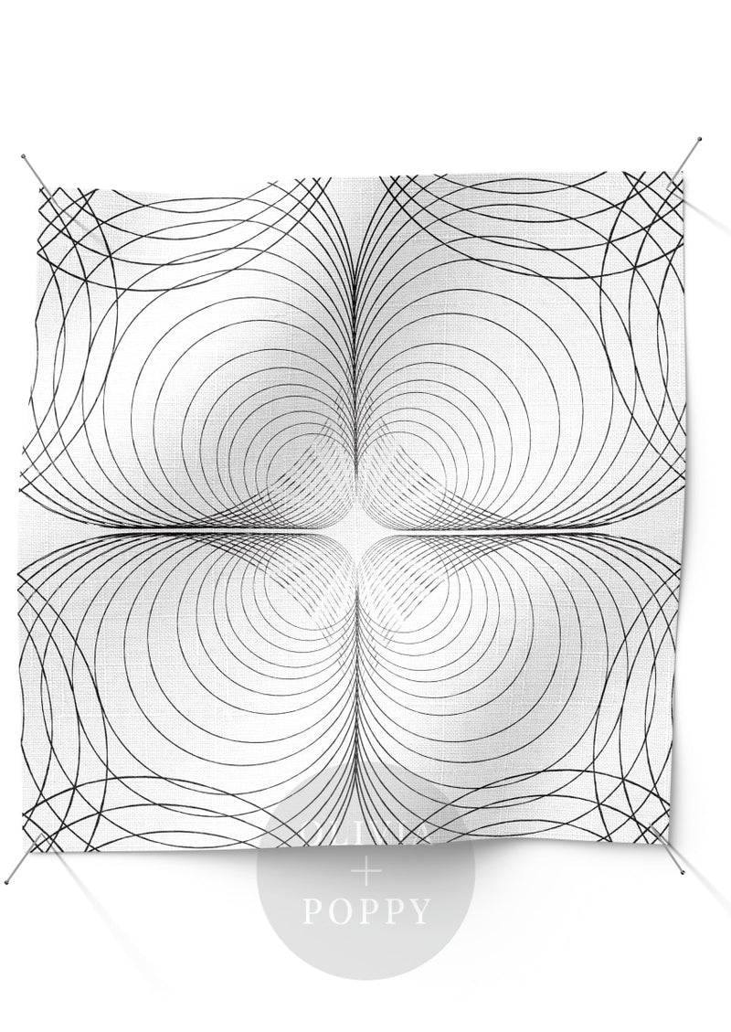 Janis Fabric Black + White / Yard