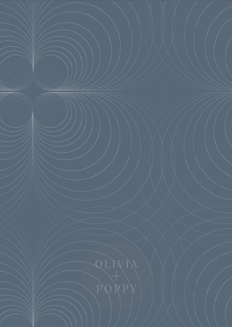 Janis Wallpaper Paste The Wall (Traditional Vinyl) / Icy Blue Inverted