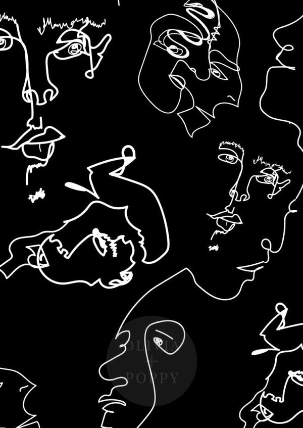 Lets Face It! Paste The Wall (Traditional Vinyl) / Black + White Wallpaper