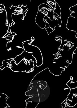 Lets Face It! Sample Paste The Wall (Traditional Vinyl) / Black + White Wallpaper