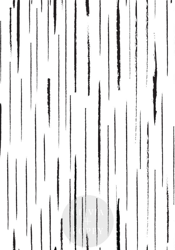 Lines Wallpaper Sample Paste The Wall (Traditional Vinyl) / White + Black
