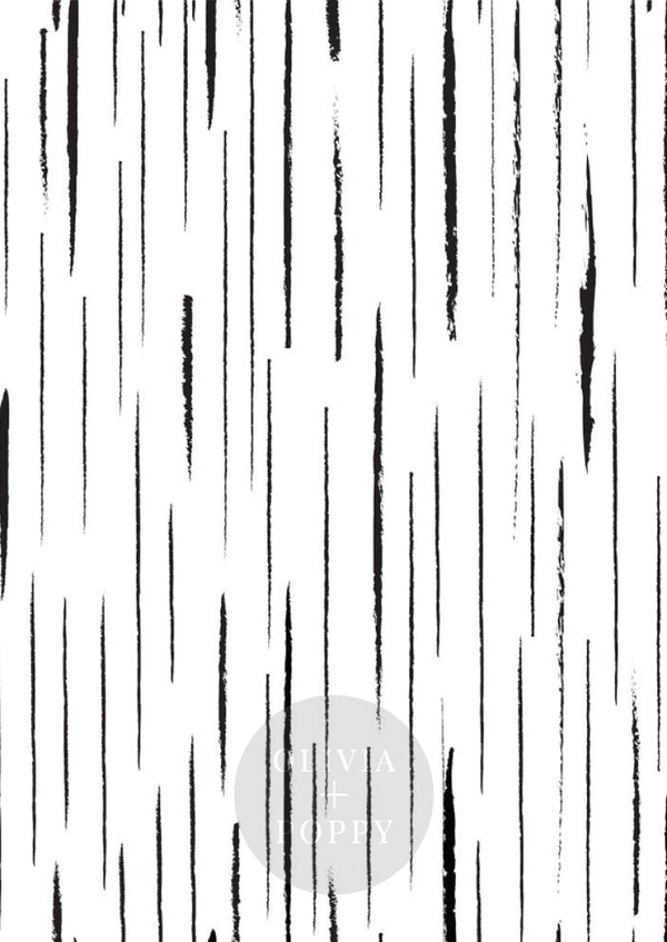 Lines Wallpaper Sample Paste The Wall (Traditional Vinyl) / White + Black