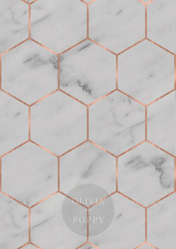 Marble Hexagon Wallpaper Sample