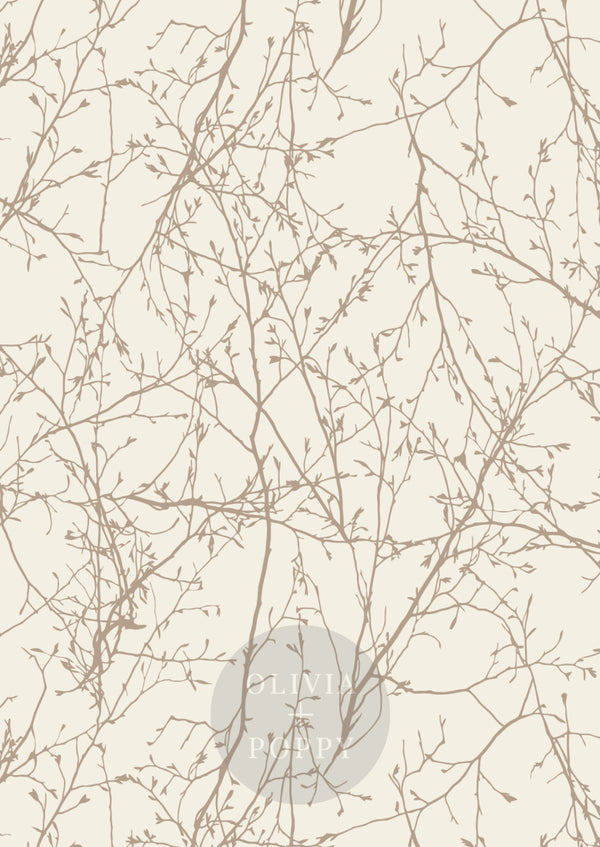 Metallic Branch Entanglement Wallpaper Pearl Paste The Wall (Traditional Vinyl) / Timber Path