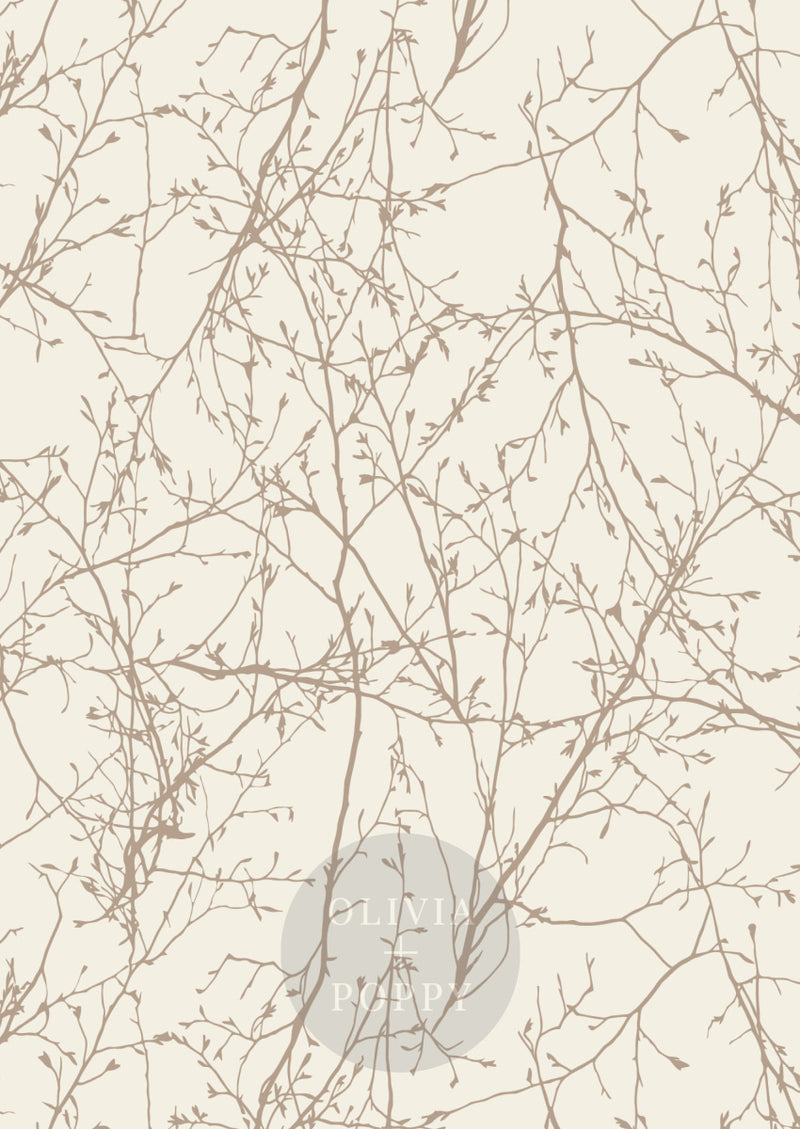 Metallic Branch Entanglement Wallpaper Pearl Paste The Wall (Traditional Vinyl) / Timber Path