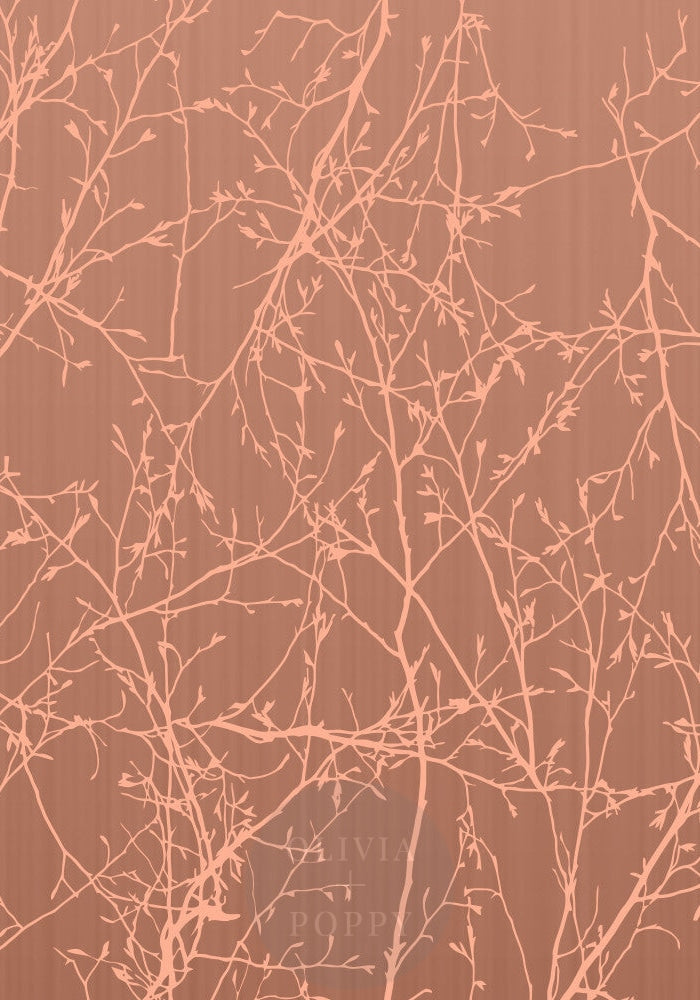 Metallic Branch Entanglement Wallpaper Sample Paste The Wall (Traditional) / + Copper