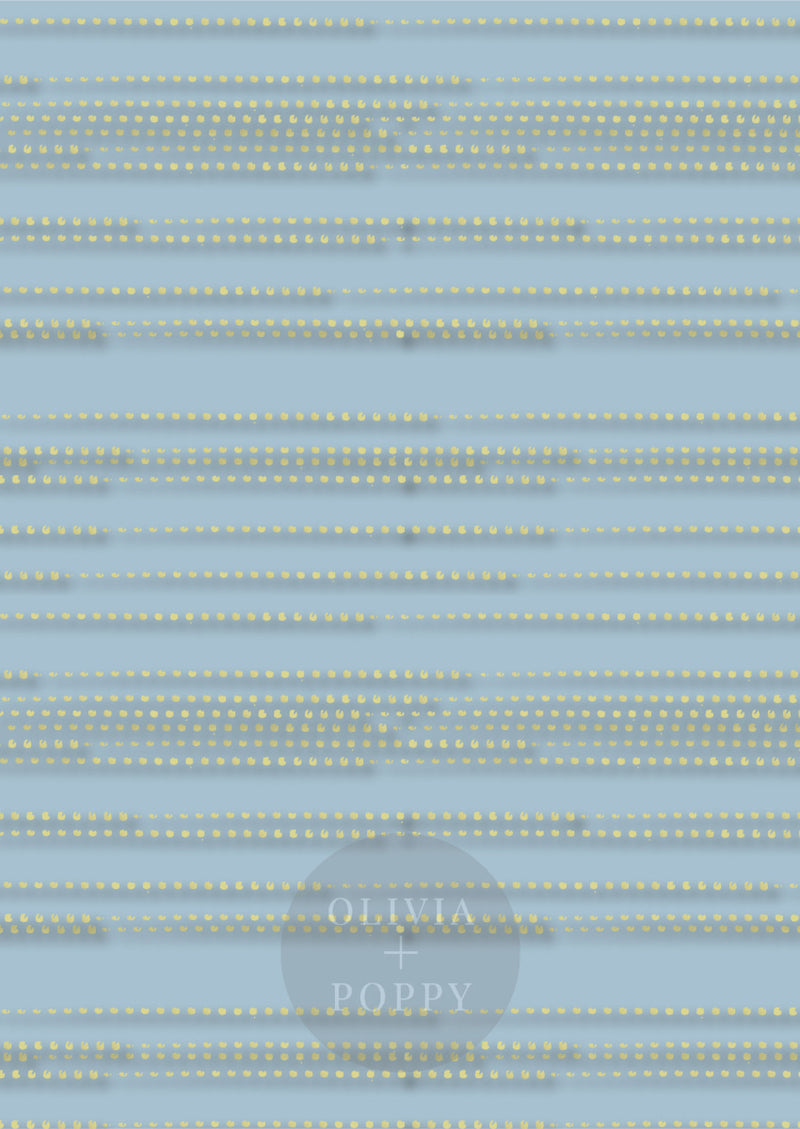 Morse Code Paste The Wall (Traditional Vinyl) / Powder Blue + Citrus Wallpaper