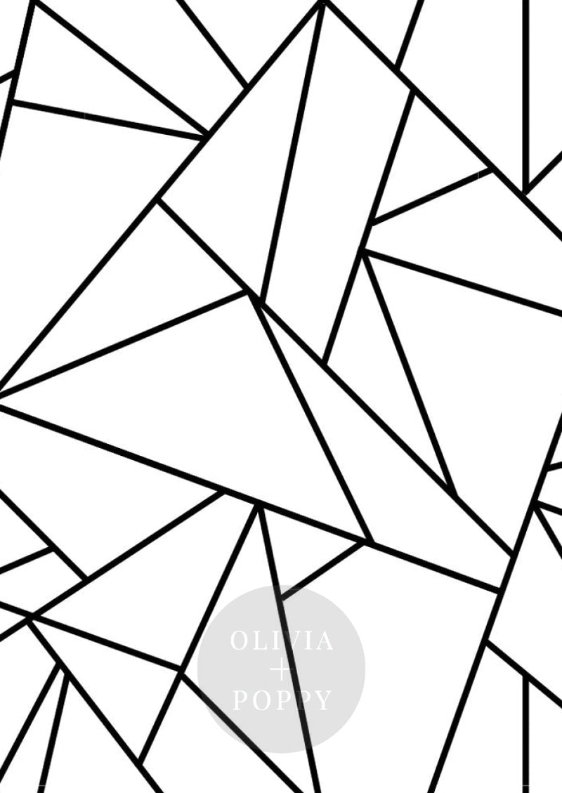 Origami Wallpaper Paste The Wall (Traditional Vinyl) / Black + White