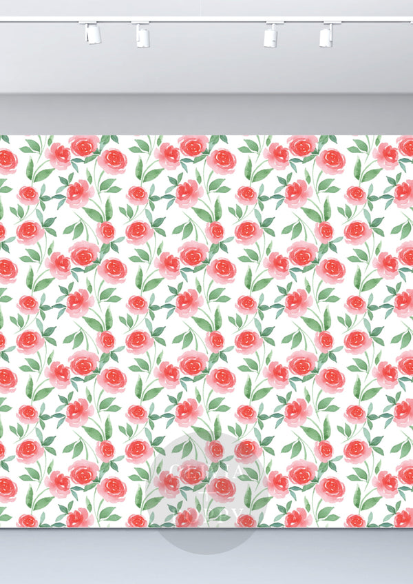 Pink Rose Watercolor Wallpaper