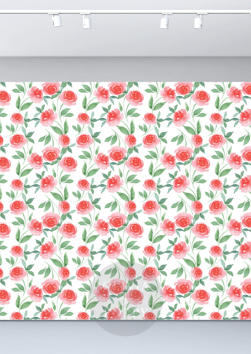 Pink Rose Watercolor Wallpaper