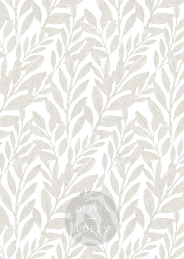 Reef Watercolor Wallpaper Paste The Wall (Traditional Vinyl) / Bone + White