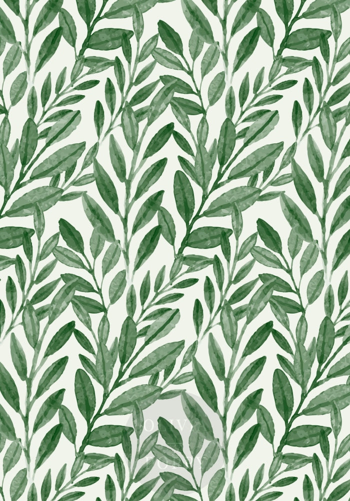 Reef Watercolor Wallpaper Paste The Wall (Traditional Vinyl) / Forest + Pale Green
