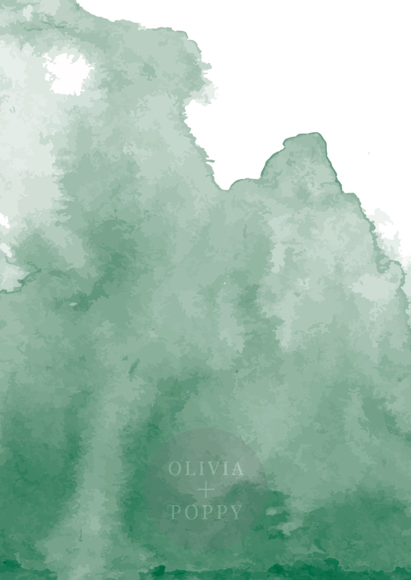 Spill Watercolor Wall Mural 8 Ft X 12 / Green + White Paste The (Traditional Vinyl) Wallpaper