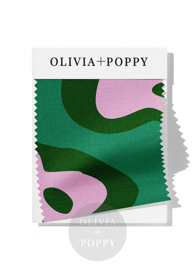 Spot On Fabric Dark Green + Ballet Slipper / 8 X Swatch