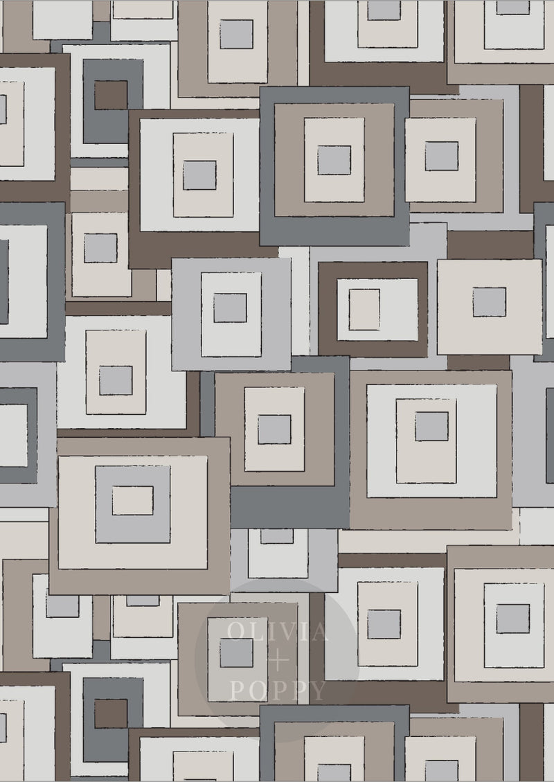 Stacked Grey Skies / Paste The Wall (Traditional Vinyl) Wallpaper
