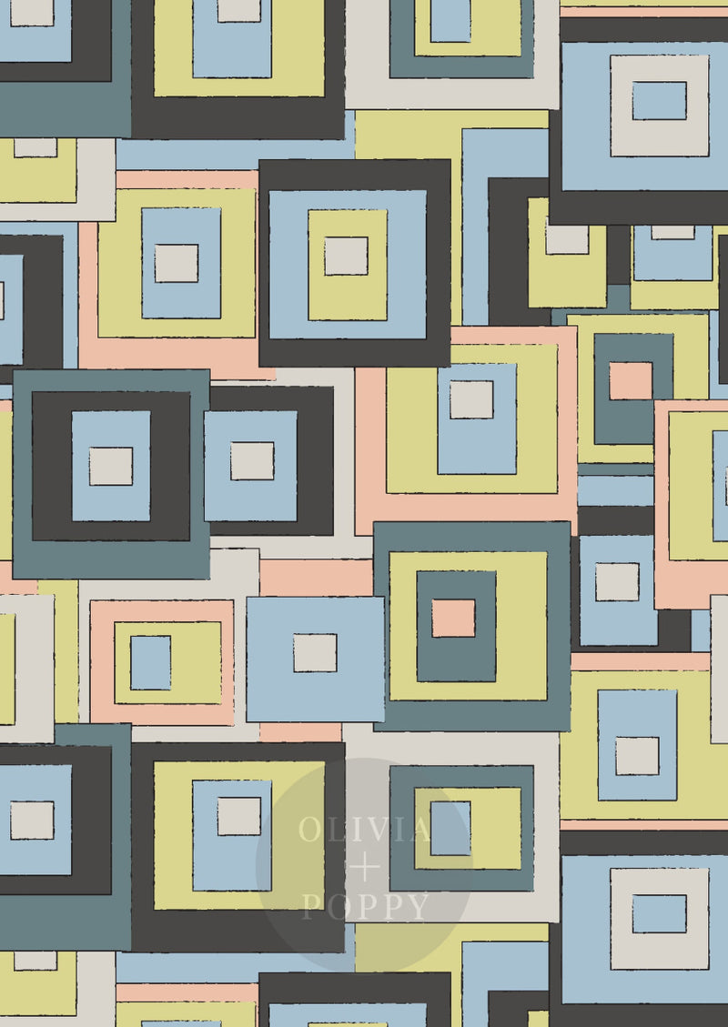 Stacked Malibu / Paste The Wall (Traditional Vinyl) Wallpaper