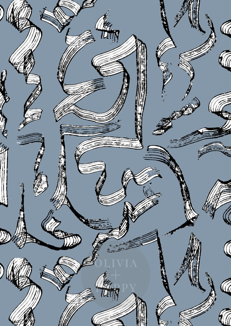 Tapered Morning Fog + White / Paste The Wall (Traditional Vinyl) 25 Wallpaper