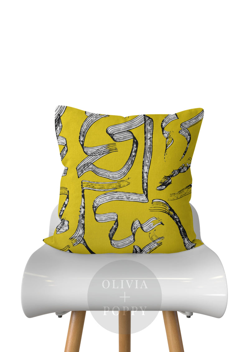 Tapered Pillow Sunflower + White / 18 X 90% Feather 10% Down Insert Fabric