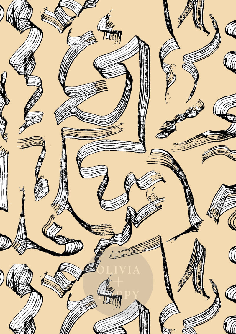 Tapered Sample Champagne + White / Paste The Wall (Traditional Vinyl) 25 Wallpaper