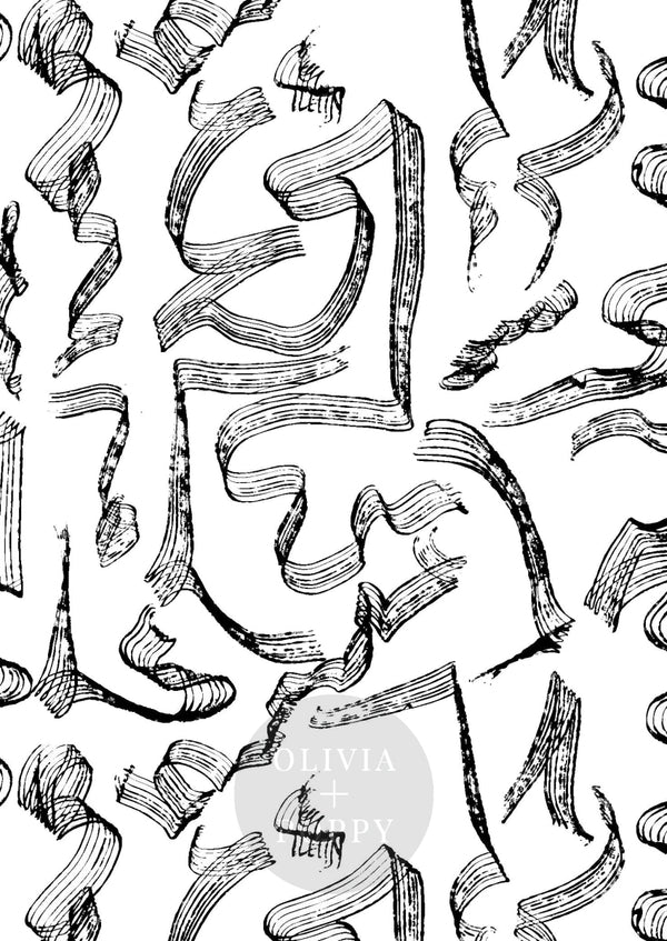 Tapered Sample White + Black / Paste The Wall (Traditional Vinyl) 25 Wallpaper
