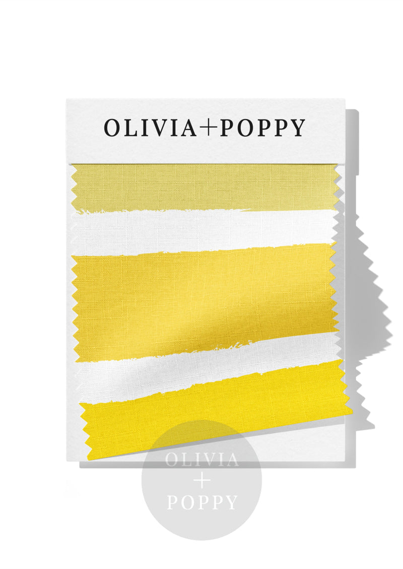 Tattered Stripes Fabric Sunshine / 8 X Swatch