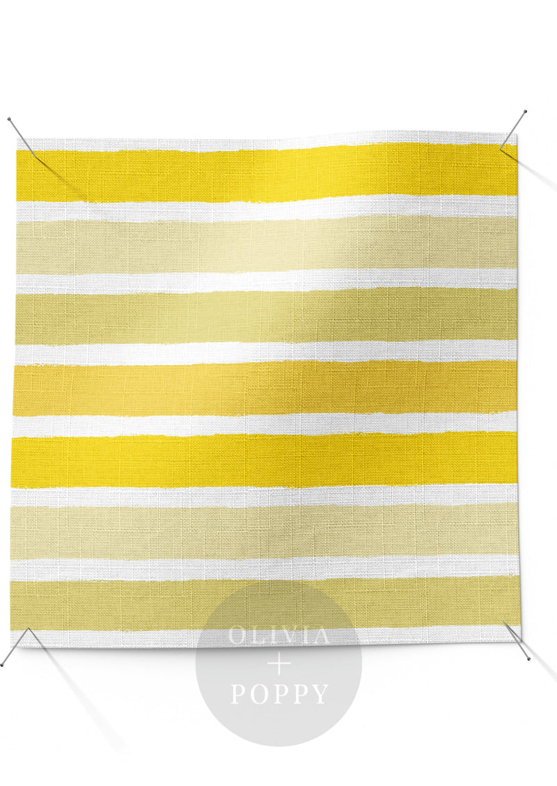 Tattered Stripes Fabric Sunshine / Yard
