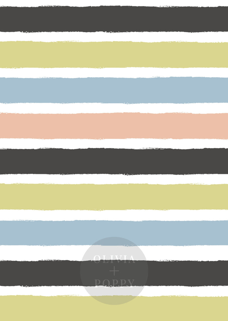 Tattered Stripes Sample Paste The Wall (Traditional Vinyl) / Horizontal Contemporary Cabana