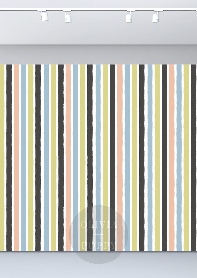Tattered Stripes Wallpaper