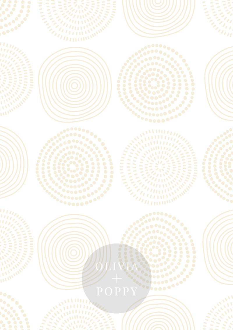 Tree Ring Wallpaper Sample Paste The Wall (Traditional Vinyl) / Nude + White