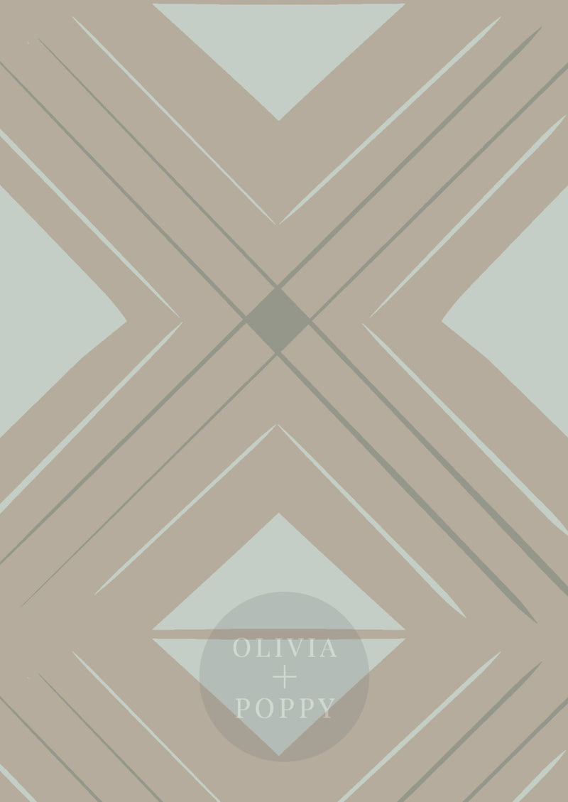 V Sea Salt + Sage Clay / Paste The Wall (Traditional Vinyl) Wallpaper