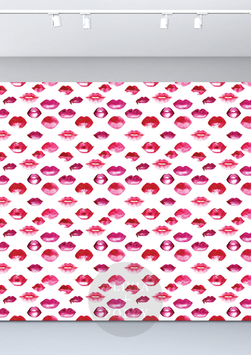 Watercolor Lips Wallpaper