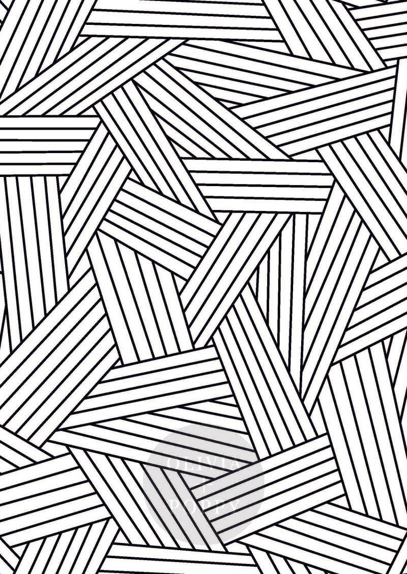 Woven Planks Paste The Wall (Traditional Vinyl) / Black + White Wallpaper