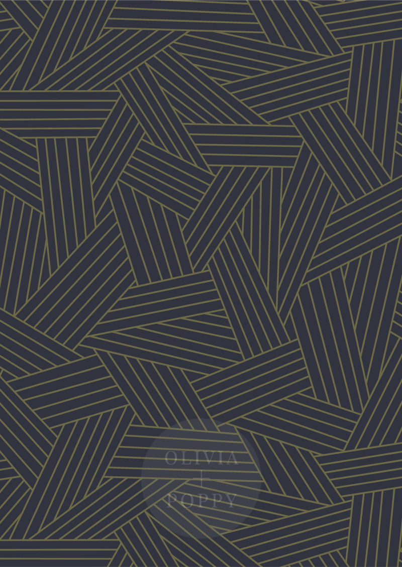 Woven Planks Sample Paste The Wall (Traditional Vinyl) / Midnight + Moss Wallpaper